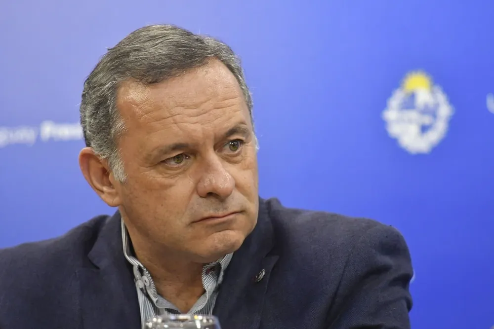 El secretario de Presidencia, Álvaro Delgado, encabezó la conferencia de este martes luego de una reunión con varios ministerios