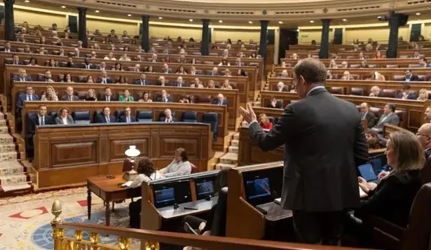 El presidente del PP, Alberto Núñez Feijóo, interpela al presidente Pedro Sánchez
