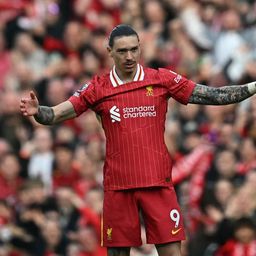 Festejo de Darwin Núñez ante Southampton