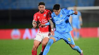Santiago Arias y Esteban Obregón en el Estadio Centenario