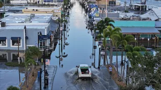 Inundaciones en Tarpon Springs, Florida, por el paso del huracán Helene