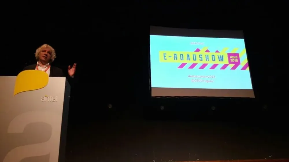 El presidente de CEDU, Marcelo Montado, durante la presentación de E-Road Show 2016