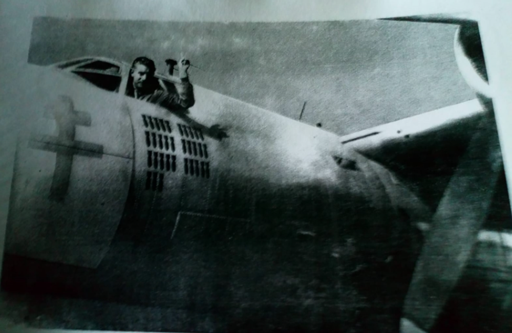 Un combatiente en su avión