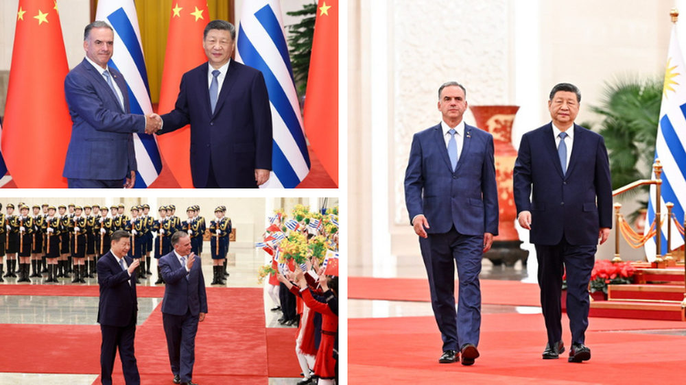 Yamandú Orsi junto a Xi Jinping