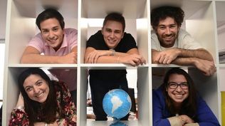 Bruno Frachia, Diego Mazzone, Alejandro Lozdziejski, Cecilia Del Valle y Mercedes Marziotte