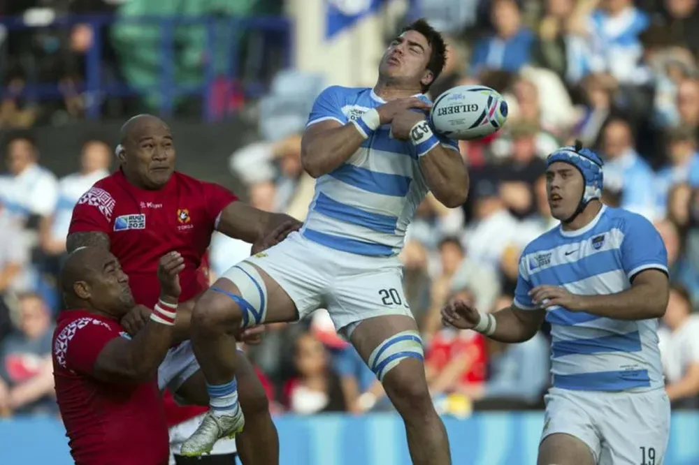 Los Pumas le ganaron a Tonga en Leicester. AFP - B. Langlois