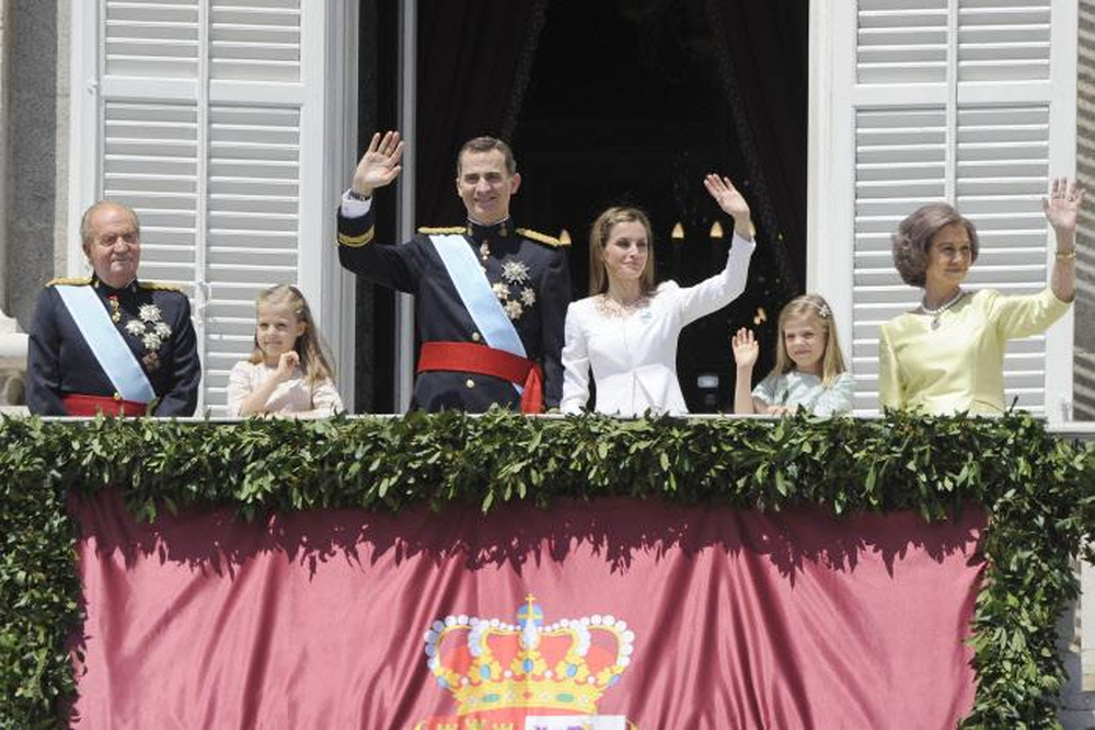 La familia real el día de la coronación de Felipe VI