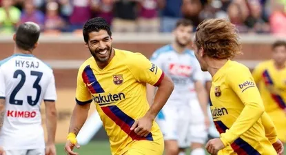 Con dos goles de Luis Suárez y uno de Griezmann, Barcelona goleó 4-0 a Napoli