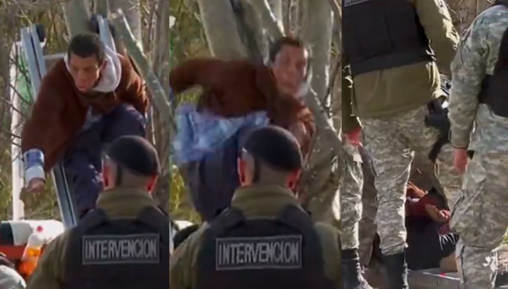 Captura del hombre que permaneció desde la madrugada en un árbol