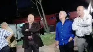 José Luis Rodríguez (Nacional) y Juan Pedro Damiani (Peñarol) en el encuentro que se realizó en Nacional