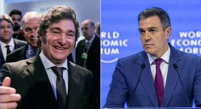 El presidente argentino, Javier Milei y el presidente del Gobierno español. Pedro Sánchez.