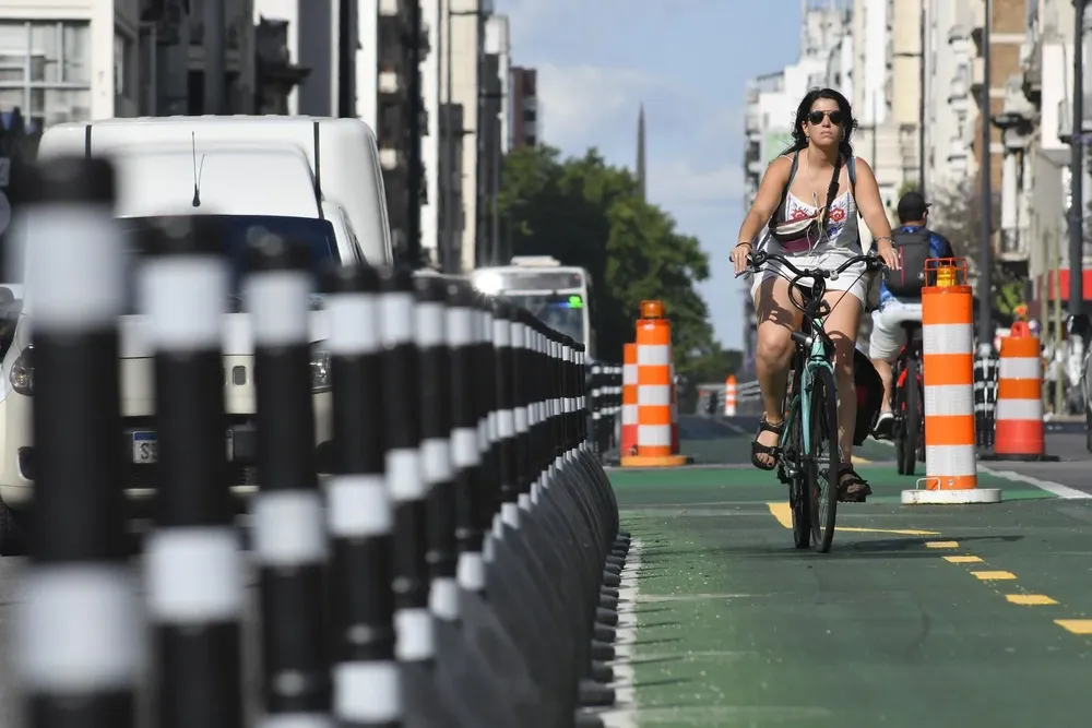 La nueva ciclovía por 18 de Julio