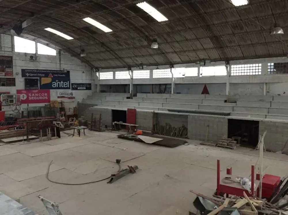 El gimansio durante las obras