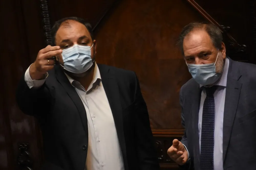 Charles Carrera junto a Jorge Gandini, uno de los senadores que más ha insistido con la investigación.