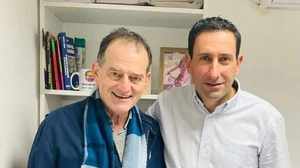Guido Manini Ríos junto a William Barboza, excoordinador de Salud de Cerro Largo
