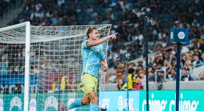 Bruno Damiani celebra su gol contra el San Diego FC por la MLS