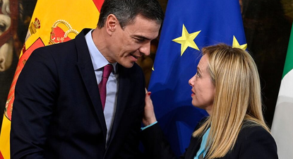 Pedro Sánchez y Giorgia Meloni