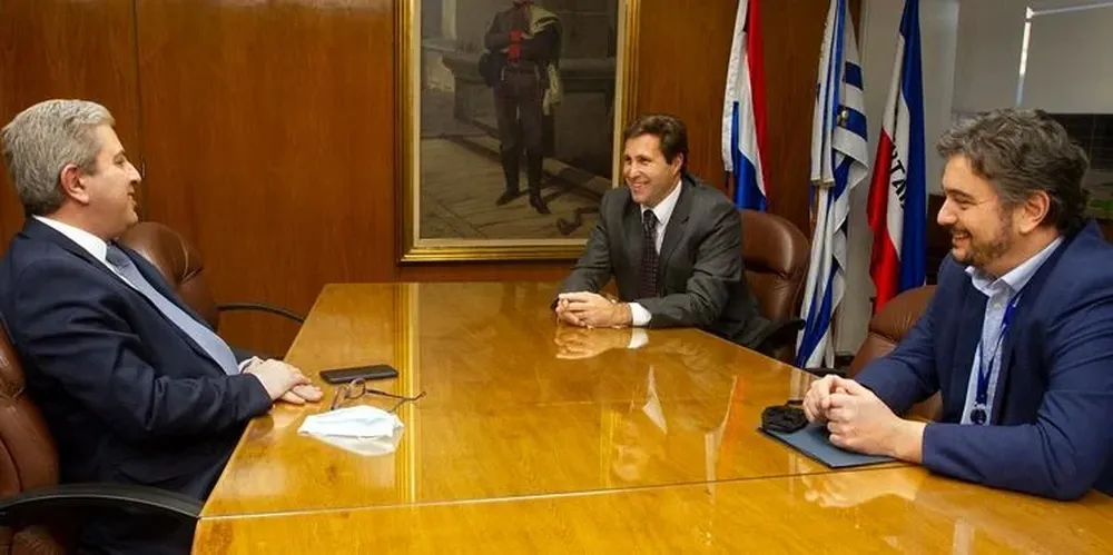 Ribeiro, Labat y Berti (derecha), son los tres directores del BCU.