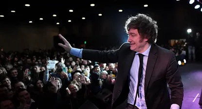 El candidato a presidente Javier Milei
