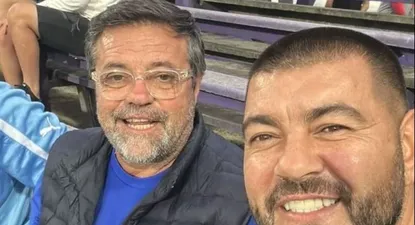 La foto que subió Edgardo Lasalvia junto a Ricardo Caruso Lombardi