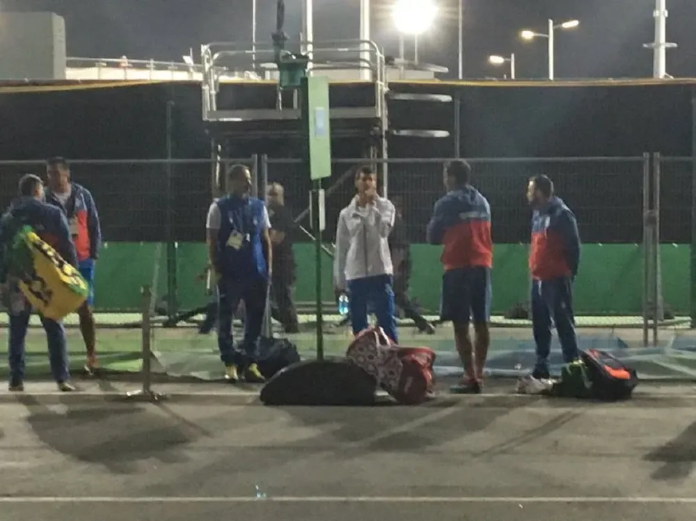 Djokovic en la parada tras su eliminación en Río