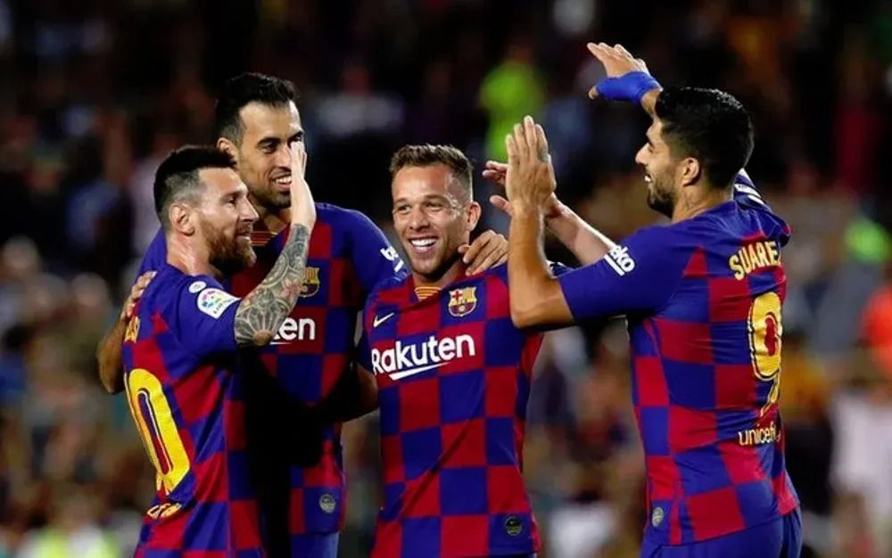 Messi, Suárez, Busquets y Alba, los amigos en Barcelona