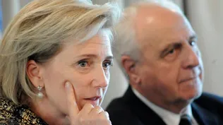 La Princesa Astrid se reunió este jueves con el ministro Rossi en el despacho de su ministerio.