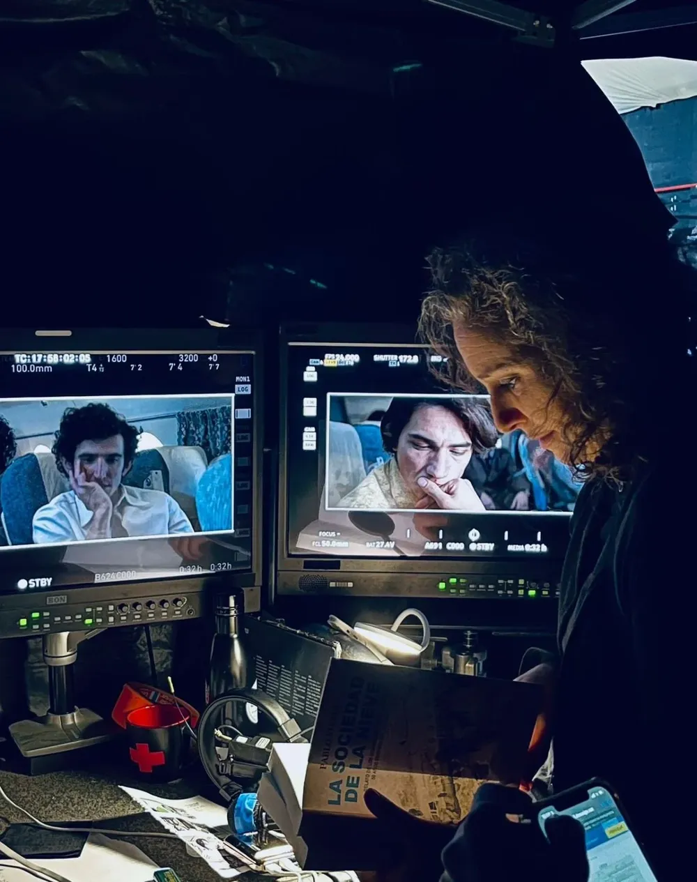 Berch en el set de la película