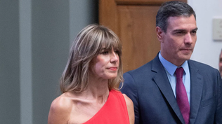 Begoña Gómez y el presidente del Gobierno español, Pedro Sánchez
