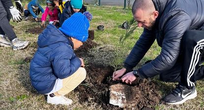 Plantación de árboles en la Ciudad Deportiva Néstor Gonçalves