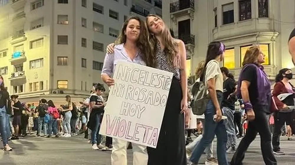 Antía durante la marcha de este martes