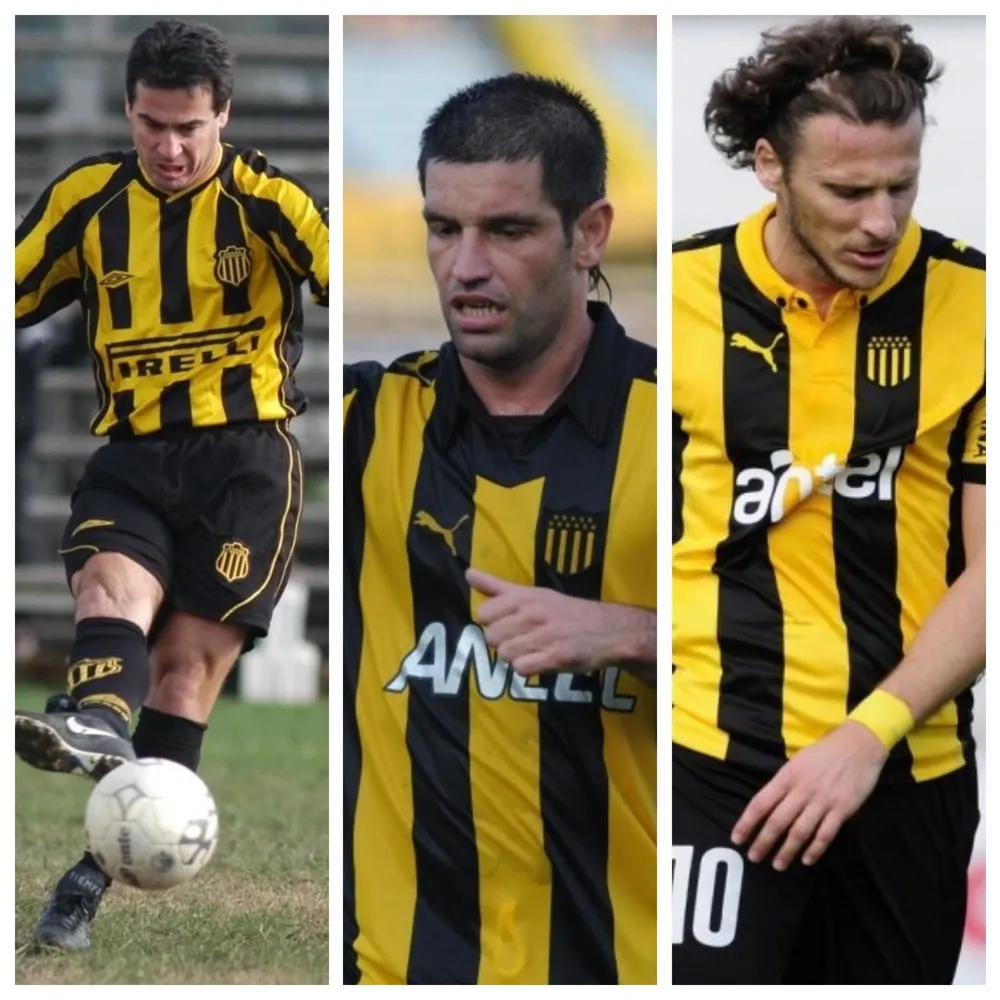 Tres de los muchos jugadores importantes de Peñarol que no consiguieron nada a nivel internacional con el club desde 2001 hasta ahora: Pablo Bengoechea y Antonio Pacheco, símbolos del segundo quinquenio manya, y Diego Forlán, elegido el Mejor Jugador del Mundial de Sudáfrica 2010