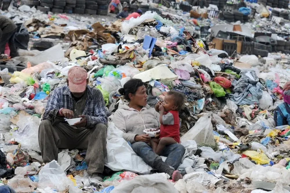 Una familia en Tegucigalpa, Honduras