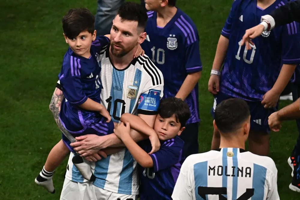 Lionel Messi lo disfrutó con sus hijos