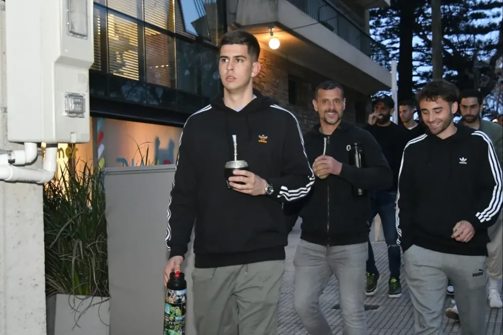 Randall Rodríguez, Matías Aguirregaray y Pedro Milans de Peñarol