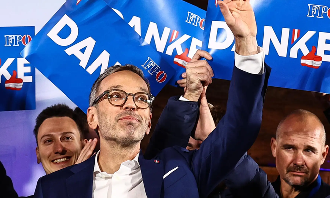 El líder del partido ultraderechista FPÖ, Herbert Kickl.