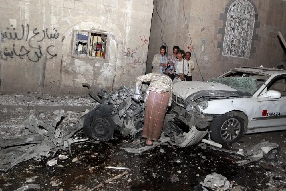 Coche bomba en Yemen. El atentado fue reivindicado por Estado Islámico.