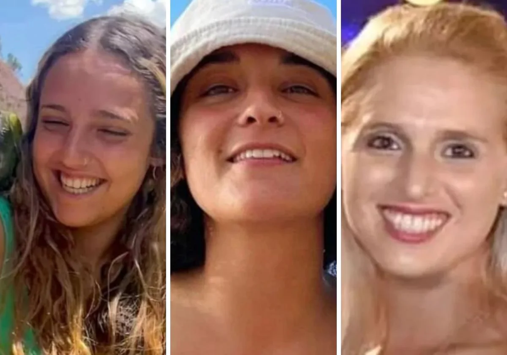 Romi Gonen, de 24 años; Emily Damari, de 28, y Doron Steinbrecher, de 31, secuestradas desde el 7 de octubre de 2023. Son las primeras liberadas.