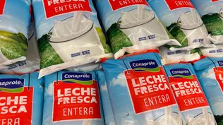 Leche fresca y entera.