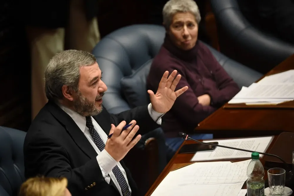 Bergara en la interpelación que generaron los audios entre Bustillo y Ache