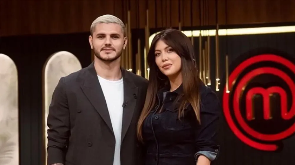 Wanda Nara y Mauro Icardi durante Masterchef