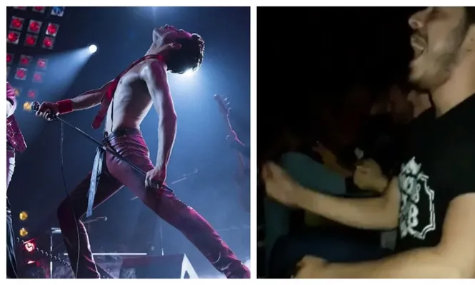 El video que se viralizó tras un corte de luz en Bohemian Rapsody