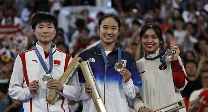 An Se-young de Corea del Sur ganó el oro, He Bing Jiao de China, la plata, y Gregoria Mariska Tunjung de Indonesia, el bronce en bádminton en los Juegos Olímpicos París 2024