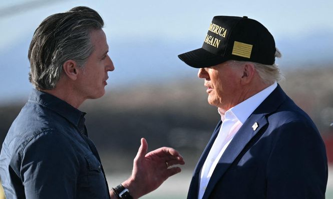 Imagen de Newson y Trump tomada el pasado mes de enero.