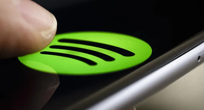 Logo de Spotify en un teléfono celular