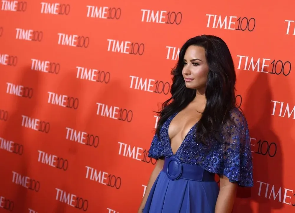 Demi Lovato en la gala de la revista Time en abril de 2017