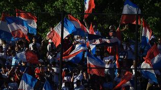 Hinchas de Nacional en el Parque Viera