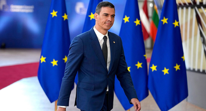 Pedro Sánchez en una reunión de la Unión Europea.