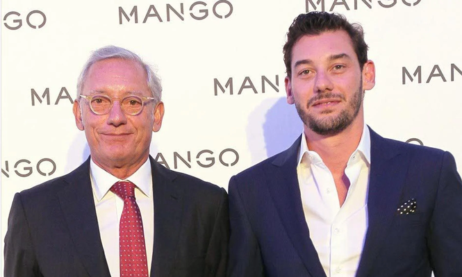El fallecido creador de Mango, Isak Andic, con su hijo Jonathan, actual vicepresidente del consejo.