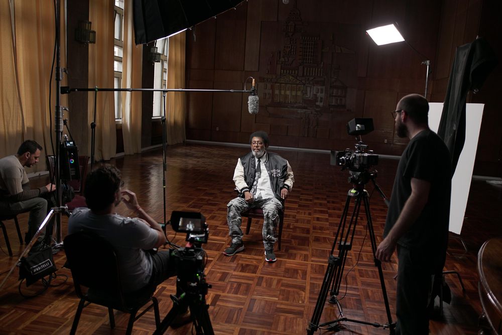 Rubén Rada en el rodaje del documental sobre su vida